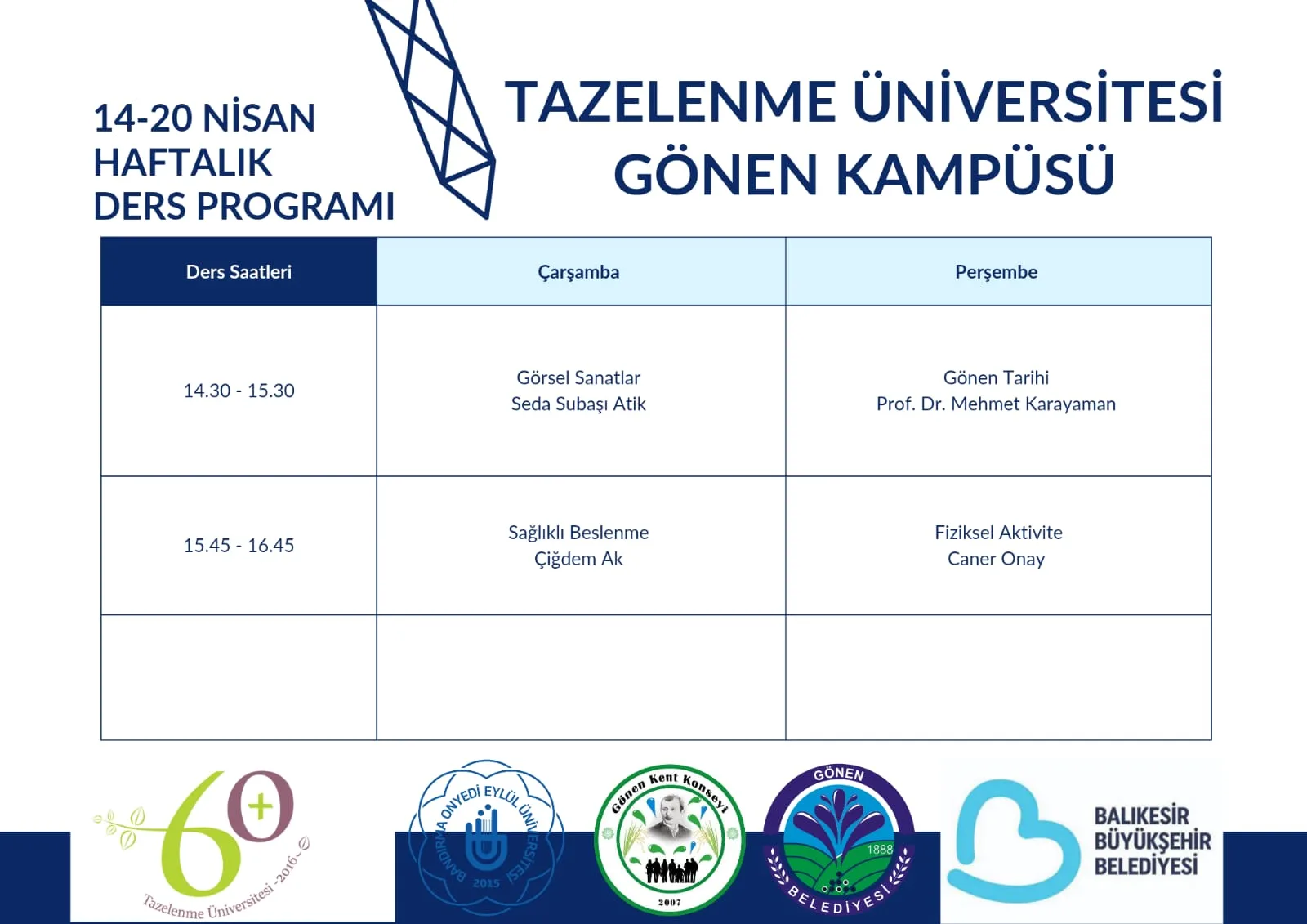 Tazelenme Üniversitesi Gönen Kampüsü Derslere Başlıyor!